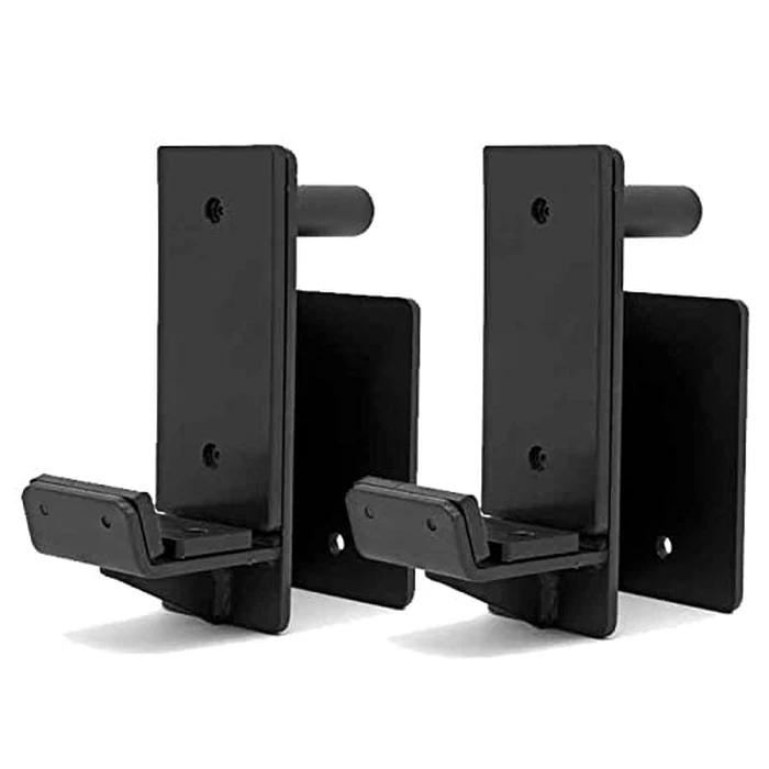 FringeSport Heavy Duty 3x3 inch J-Cups, J-Hooks (Pair) for Squat Rack- Weightlifting, Crossfit, Strength Training Accessories-1,000 LB Capacity, Spotter Arms, Olympic Bar Attachments, Rack Attachments by FringeSport - Used - Like New condition