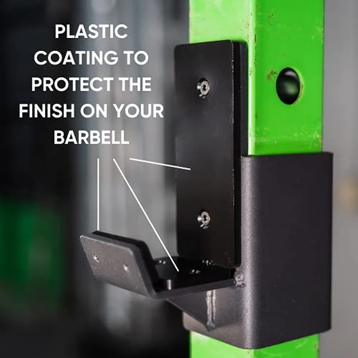 FringeSport Heavy Duty 3x3 inch J-Cups, J-Hooks (Pair) for Squat Rack- Weightlifting, Crossfit, Strength Training Accessories-1,000 LB Capacity, Spotter Arms, Olympic Bar Attachments, Rack Attachments by FringeSport - Image 2