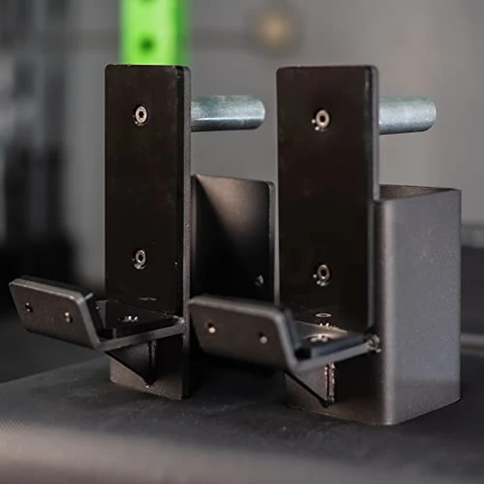 FringeSport Heavy Duty 3x3 inch J-Cups, J-Hooks (Pair) for Squat Rack- Weightlifting, Crossfit, Strength Training Accessories-1,000 LB Capacity, Spotter Arms, Olympic Bar Attachments, Rack Attachments by FringeSport - Image 8