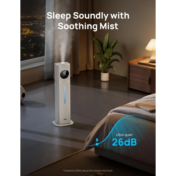 DREO HM735S 11L Smart Humidifier Large Room 700 ft², 100H Cool Mist Air Humidifiers for Bedroom, Top-Fill Self-Cleaning Tank, 26dB, Auto Mode, Aroma Box, RGB Light, Remote & APP Control, Baby, White by DREO - Image 6