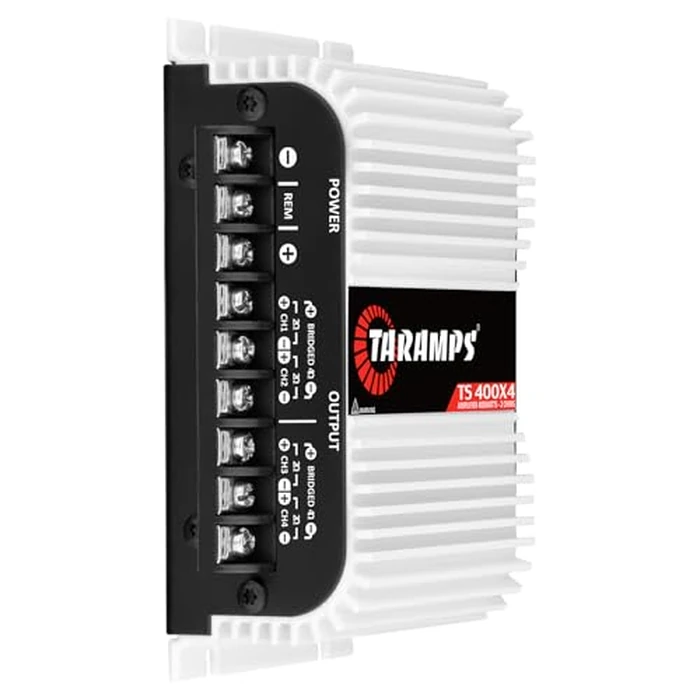 Taramps TS 400x4 400 watts RMS 4 Channels Full Range Car Audio Amplifier, 2 Bridged Channels, RCA Input Class D, Output Power, Multichannel Amplifier System, Small - TS400X4 by Taramp's - Image 2