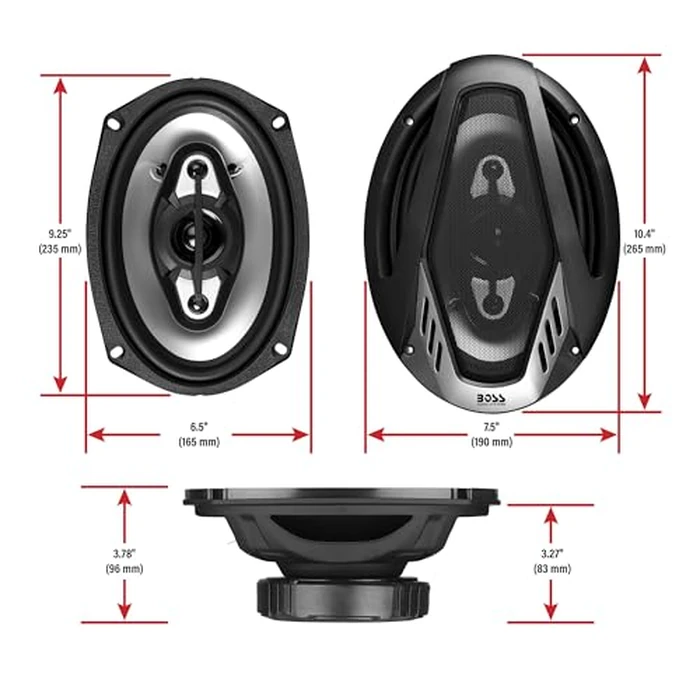 BOSS Audio Systems NX694 6 x 9 Inch Car Door Speakers - 800 Watts (per Pair), Coaxial, 4 Way, Full Range 4 Ohms, Sold in Pairs, Bocinas para Carro by BOSS Audio Systems - Image 8