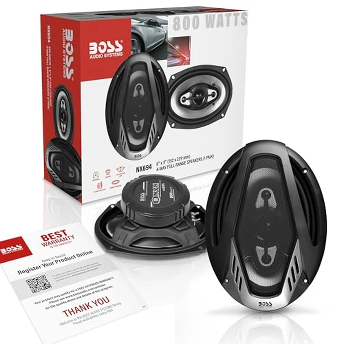 BOSS Audio Systems NX694 6 x 9 Inch Car Door Speakers - 800 Watts (per Pair), Coaxial, 4 Way, Full Range 4 Ohms, Sold in Pairs, Bocinas para Carro by BOSS Audio Systems - Image 9