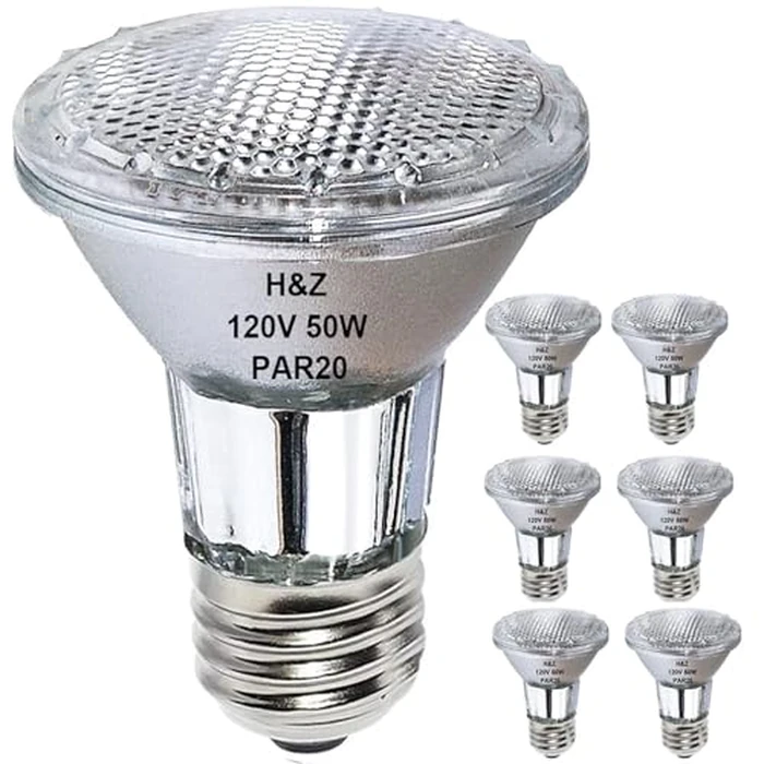 H&Z PAR20 Bulbs - 6PCS 50W 120V Dimmable Flood Lights, High Brightness & CRI100, E26 Base, 3000K Warm White PAR20 Bulbs for Recessed & Track Light by H&Z - Used - Very Good condition - US$25.29