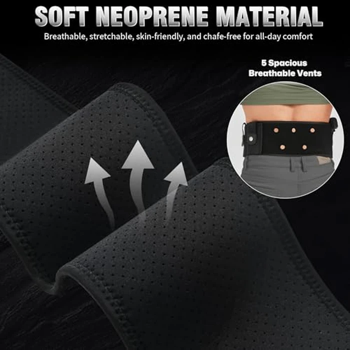 Mostcomtac Belly Band Holster for Men & Women - Comfortable Carry Gun Holster with Breathable Neoprene, Fits Glock 17-43X, Taurus, Ruger LCP, S&W M&P Shield for Most Pistols and Revolvers by Mostcomtac - Image 2