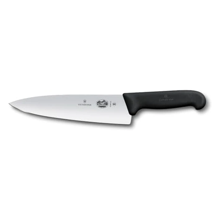 Victorinox Fibrox Chef's Knife, 8" Straight Extra Wide Blade, Black by Victorinox - Image 1