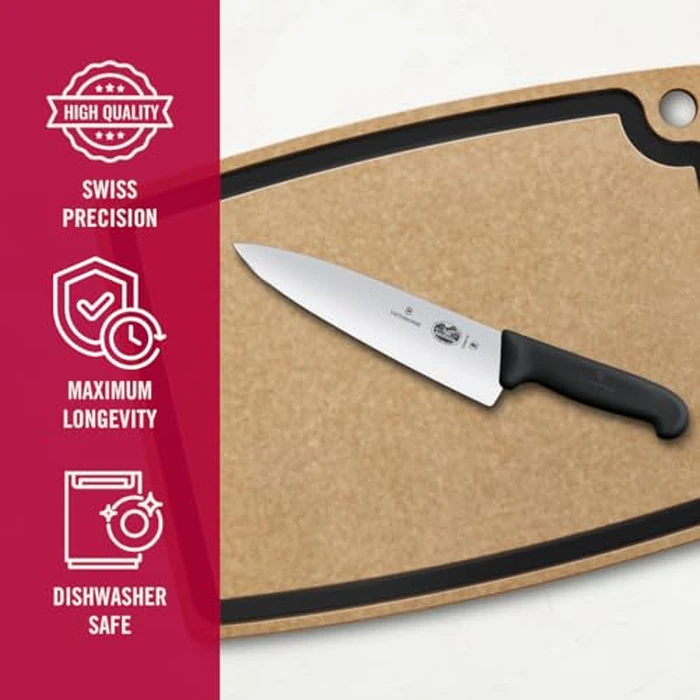 Victorinox Fibrox Chef's Knife, 8" Straight Extra Wide Blade, Black by Victorinox - Image 7