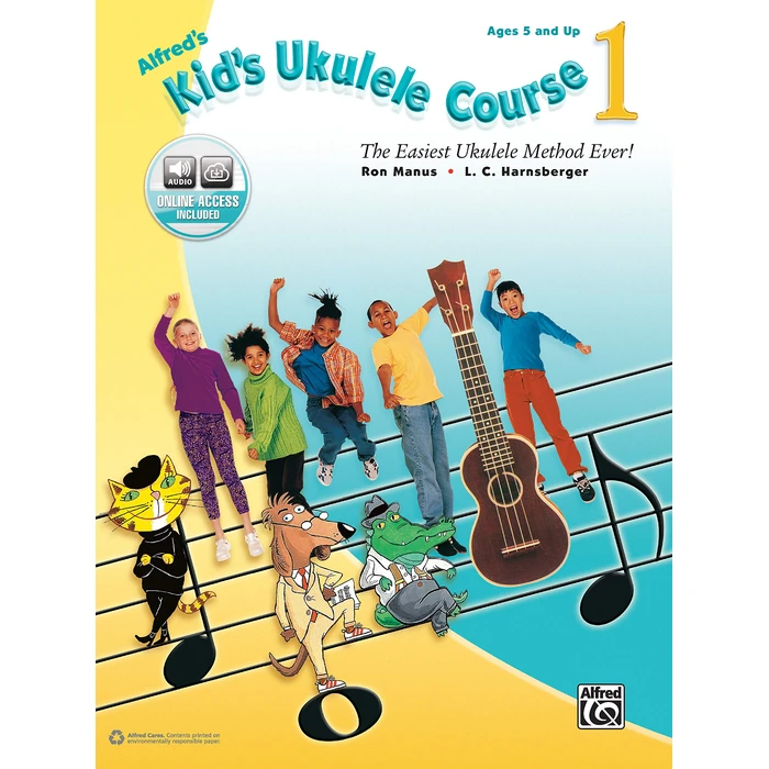 Alfred's Kid's Ukulele Course 1: The Easiest Ukulele Method Ever!, Book & Online Audio by Alfred Music - Used - Acceptable condition