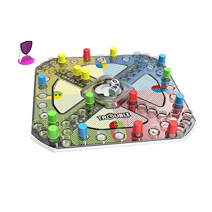 Hasbro Trouble Board Game Pop-o-Matic Dice Roller Includes Power Die and Shield to Amp Up The Fun, Game for Kids Ages 5 and Up, 2-4 Players, English (Amazon Exclusive), F1358 by Hasbro Gaming - Image 2