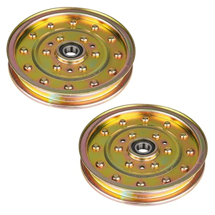 ILONPA 1-633109 Flat Idler Pulley for Exmark Toro 116-4667 126-7685 for Lazer Z AS AC HP Toro Z Master 52 60 72 inch Deck (2 Pack) by ILONPA - Image 1