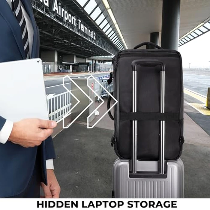 Athletico SneakerBox - Premium Sneaker Travel Duffel Bag/Backpack - For Shoes, Clothes, and Gym (Black) by Athletico - Image 5