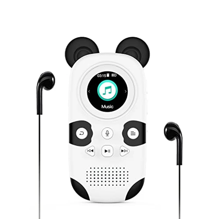 RUIZU 64GB MP3 Player for Kids, Cute Panda Portable Music Player MP3, Child MP3 Player with Bluetooth 5.3, Speaker, FM Radio, Voice Recorder, Alarm Clock, Stopwatch, Pedometer, Support up to 128GB by RUIZU - Used - Very Good condition