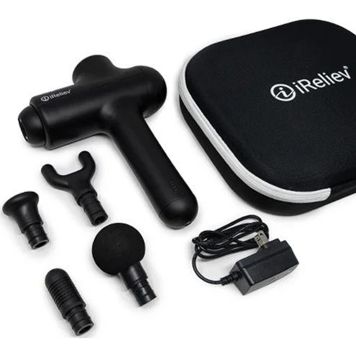 iReliev Percussion Massage Gun - Black by iReliev - Image 2