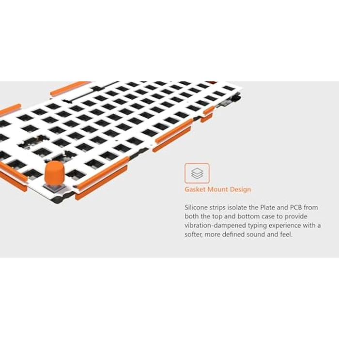 ONEofZERO Si75-HE High Performance Wired RGB Hall-Effect Keyboard - Keychron Hall Effect Switches for Gaming, 75% Layout, Rotary Knob, Modular, Silicone Gasket Mount, Compatible with Windows and Mac by ONEofZERO - Image 9