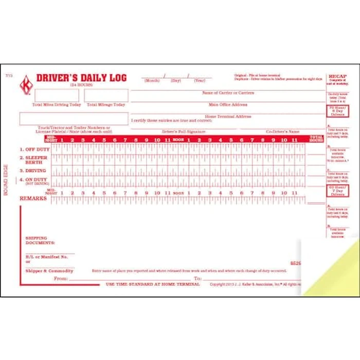 Driver Daily Log Book 25-pk. with Detailed Driver Vehicle Inspection Report & Daily Recap - Book Format with 31 Sets, 2-Ply with Carbon, 8.5" x 5.5", J. J. Keller & Associates, Inc. by J. J. Keller & Associates, Inc. - Image 4