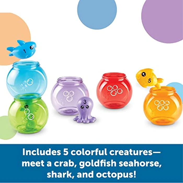 Learning Resources Peekaboo Fishbowl Friends - Counting and Fine Motor Skills, Water and Bathtub Toys, Toddler Games, Preschool Activities, Math Manipulatives, Gifts for Boys and Girls by Learning Resources - Image 4