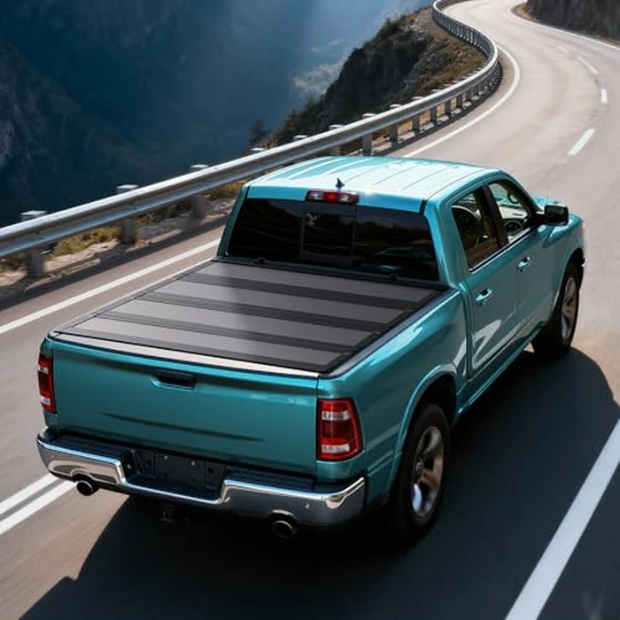 LEDKINGDOMUS Low-Profile Hard Quadfold Truck Bed Tonneau Cover Fits for Dodge Ram 1500 2009-2024, Fit for Dodge Ram 2500 3500 2010-2026 | 6.4ft Bed w/o Ram Box by LEDKINGDOMUS - Image 9