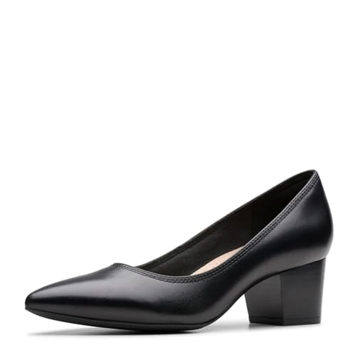 Clarks Womens Ellanie Hope, Black Leather, 7 by Clarks - Used - Like New condition