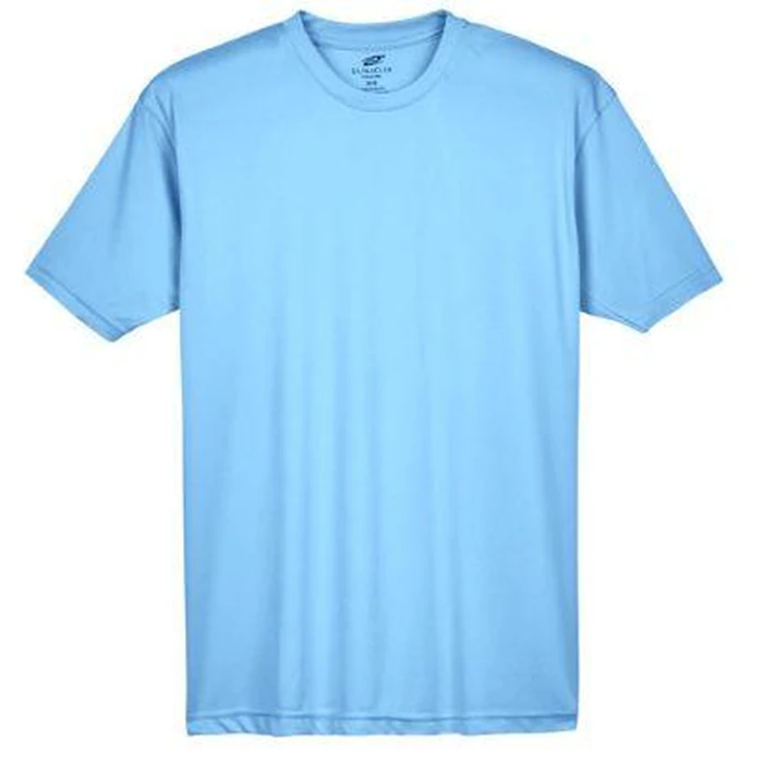 UltraClub Men's Cool & Dry Sport Performance Interlock T-Shirt (Size XL) - Columbia Blue by UltraClub - Image 1