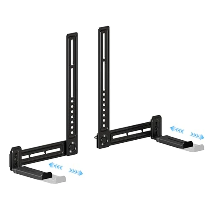 C YECEN Sound Bar Mounts Under TV or Above TV, Height & Depth Adjustable Soundbar Mount，with Detachable Extension Arms and L-Brackets by C YECEN - Used - Like New condition - US$28.36