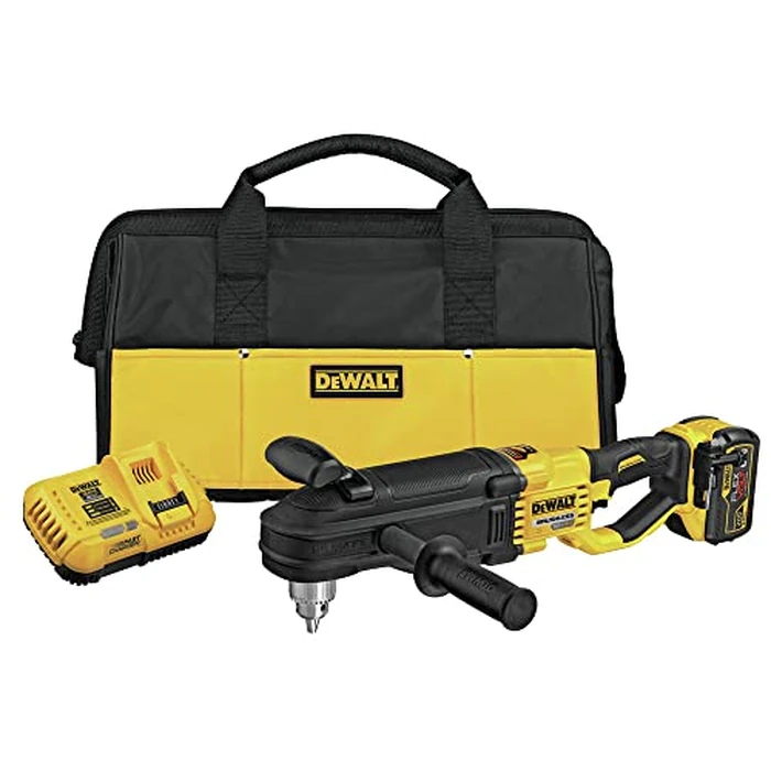 DEWALT 60V MAX* Right Angle Drill with E-Clutch System Kit, In-Line Stud/Joist (DCD470X1) by DEWALT - Image 1