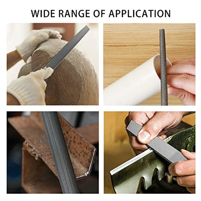 TARIST Metal File Set, 3-Piece, 8-inch,Professional Carbon Steel File, Includes Flat/Half-Round/Round,Work for Metal, Wood and More by TARIST - Image 5