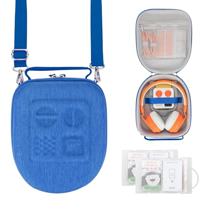 PROfezzion Travel Case for Yoto Mini with Headphones, Hard Shell Carrying Case with Adjustable Shoulder Strap, Holds Mini, Headphones and Up to 24 Audiobook Cards - Blue by PROfezzion - Image 1