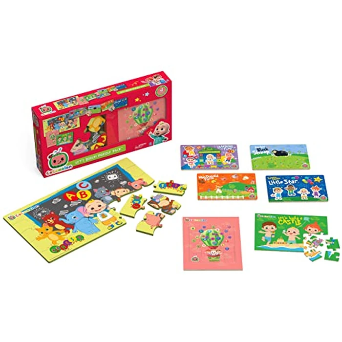 CoComelon, 7-Pack Jigsaw Puzzle Mega Bundle Includes Foam Wood Inlay Puzzles Featuring JJ & Friends from The Netflix YouTube Show, for Kids Ages 4+ by Spin Master Games - Used - Like New condition