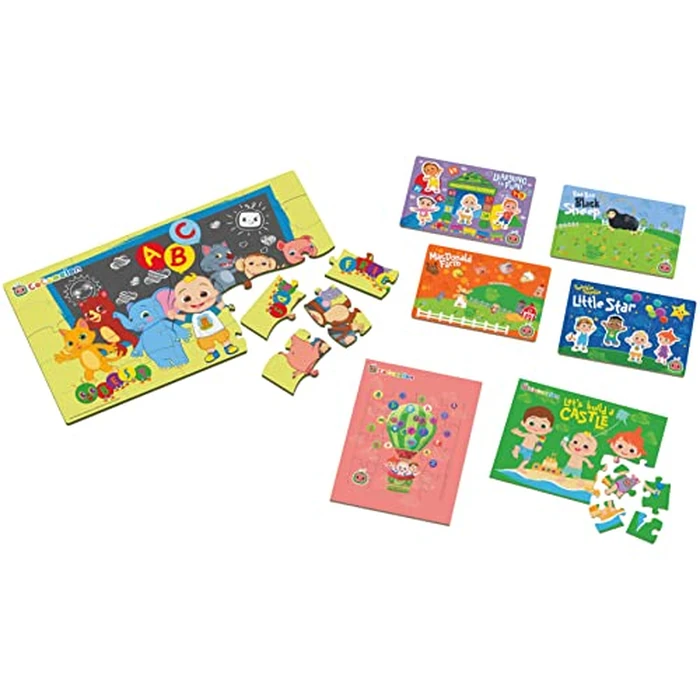 CoComelon, 7-Pack Jigsaw Puzzle Mega Bundle Includes Foam Wood Inlay Puzzles Featuring JJ & Friends from The Netflix YouTube Show, for Kids Ages 4+ by Spin Master Games - Image 3