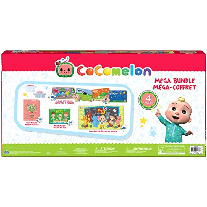 CoComelon, 7-Pack Jigsaw Puzzle Mega Bundle Includes Foam Wood Inlay Puzzles Featuring JJ & Friends from The Netflix YouTube Show, for Kids Ages 4+ by Spin Master Games - Image 4
