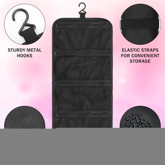 Vincreem Dance Shoe Organizer Hanging 4 Mesh Pockets Portable Shoe Bag Travel Foldable Dance Hanging Organizer for Ballet Competition Accessories, Unisex-adult by Vincreem - Image 4