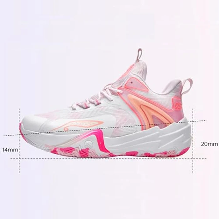 ZHNSHM Basketball Shoes for Women Fashion High Top Athletic Sneakers Lightweight Volleyball Shoes Walking Running Outdoor Sport Shoes Pink by ZHNSHM - Image 4