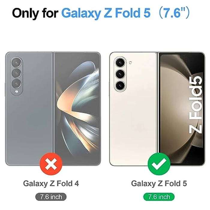 Antsturdy Compatible with Samsung Galaxy Z Fold 5 Case Wallet Women with【S Pen Holder】 Phone Case with Card Holder Strap PU Leather RFID Blocking Flip Protective Cover Credit Slots Men,Black by Antsturdy - Image 2