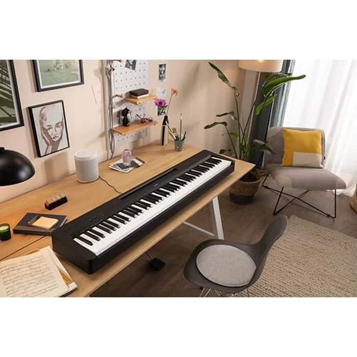 Yamaha 88-Key Digital Piano with Weighted Keys, Compact Design, Bluetooth, Keyboard, Music Rest, Sustain Foot Switch, and Built-in Speakers for Home Practice or Travel P145BT by Yamaha - Image 7