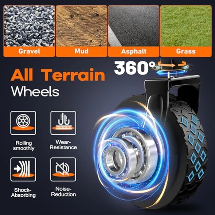 Originsure Collapsible Wagon Cart Foldable - Portable Heavy Duty Folding Beach Wagons with Wheels - Outdoor Utility Carts for Groceries, Shopping, Camping, Sports, Garden with Large Capacity - Black by Originsure - Image 8