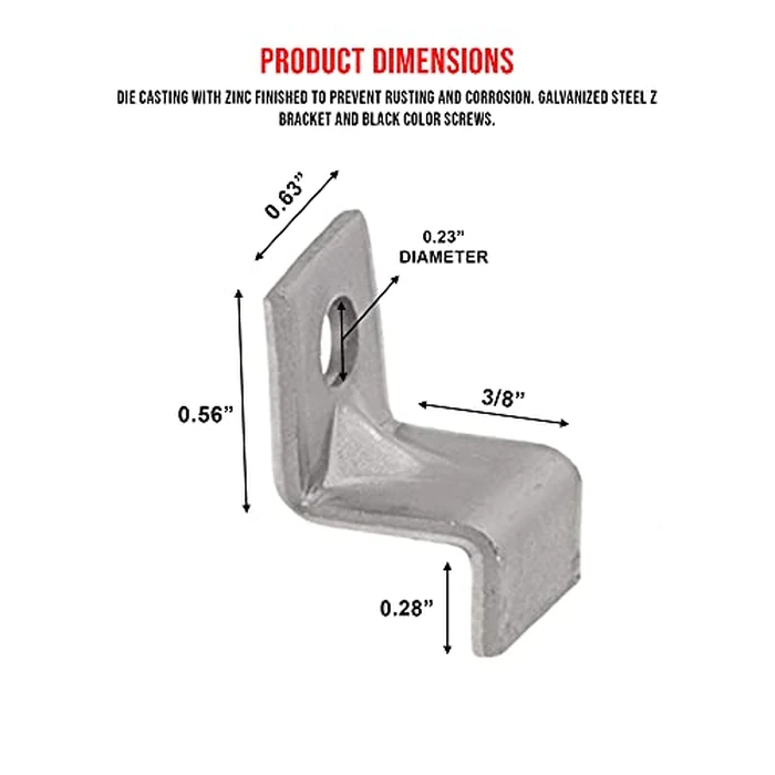 40 Pack Z Table Top Fasteners with Screws, Heavy Duty Z Table Top Fasteners Solid Steel with Black Screws for Woodworking Projects (Include 40 Clips and 40 Screws) by Performore - Image 2