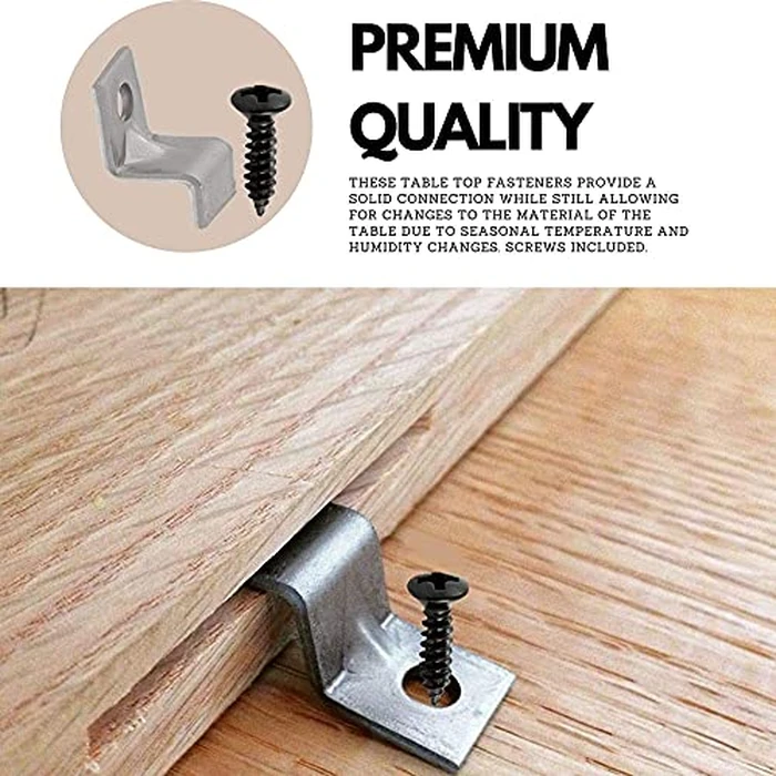 40 Pack Z Table Top Fasteners with Screws, Heavy Duty Z Table Top Fasteners Solid Steel with Black Screws for Woodworking Projects (Include 40 Clips and 40 Screws) by Performore - Image 6