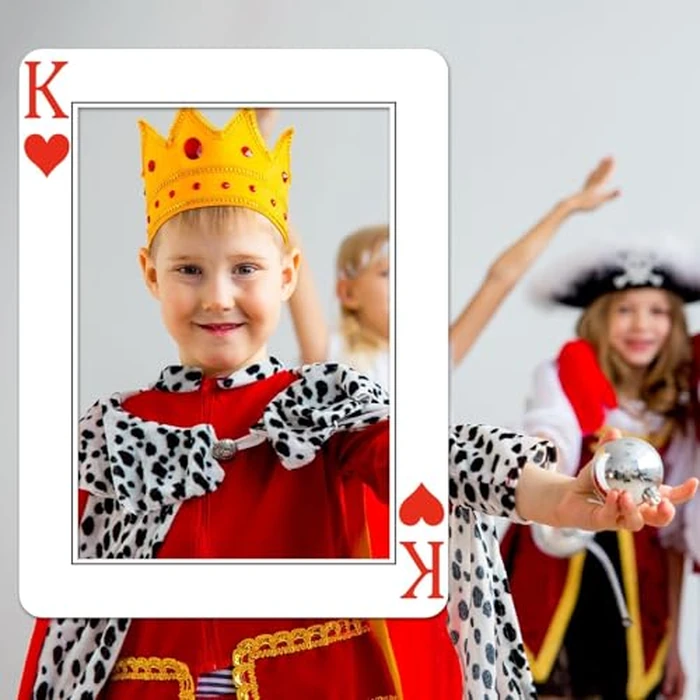 Casino Night Party Decorations Queen and King of Hearts Playing Card Frames Las Vegas Photo Booth Prop for Poker Night Good Luck Party Carnival Birthday Photo Props Decorations 22.4 x 16.9 Inches by party greeting - Image 4