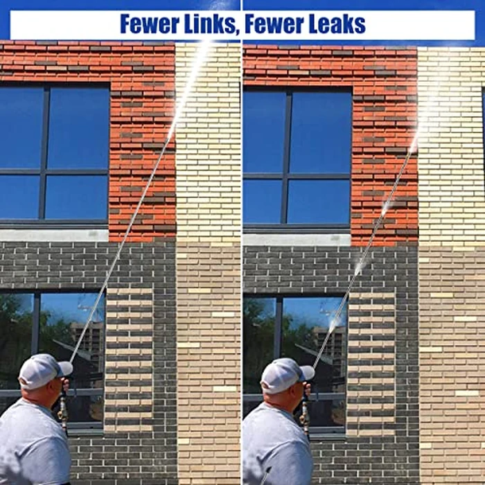 M MINGLE Pressure Washer Extension Wand - 120" Upgrade Power Washer Lance - Pressure Washer Accessories with 5 Nozzle Tips - 30 degrees/90 degrees/120 degrees Curved Rod, 1/4" Quick Connect by M MINGLE - Image 5