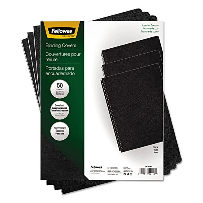 Fellowes Executive Presentation Cover, 11-1/4 x 8-3/4-Inch, 50 Per-Pack, Black (52146) by Fellowes - Image 2