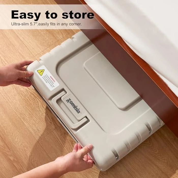 ZOMISIA Collapsible Dog Crate for Dogs - 28" L Heavy Duty Dog Kennel No Tools Required with 4 Sides Steel Foldable Cage for Dogs Indoor Furniture, Portable Carrier with 2 Smooth Wheels, Beige by ZOMISIA - Image 8