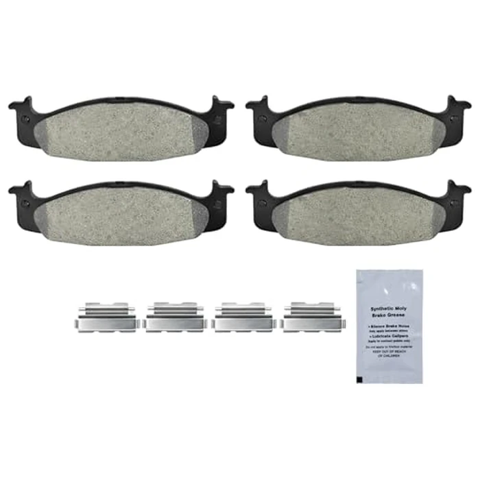 HUSCH D632 Front Ceramic Brake Pads Kit Fit For Ford Bronco 1994-1996, For E-150 2003, For E-150 Club Wagon 2023, For E-150 Econoline 1994-2002, For E-150 Econoline Club Wagon 1994-2002 by HUSCH - Image 2
