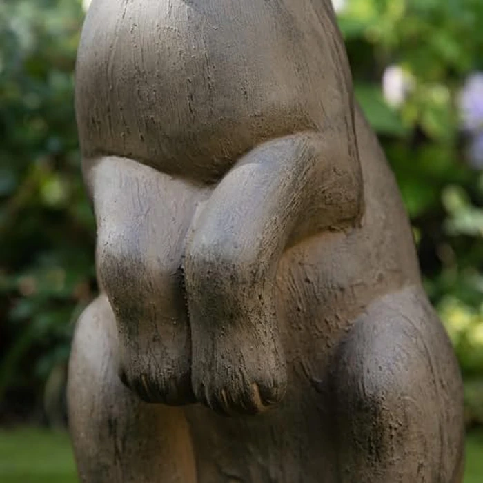 Glitzhome Oversized Garden Rabbit Statue, 28" H Bronze Standing Hare Sculpture, Handmade MGO Bunny Easter Outdoor Decor for Front Door Patio Lawn Yard by Glitzhome - Image 7