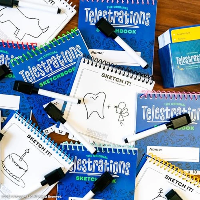 Telestrations 8 Player 2nd Edition Board Game, Award Winning Hilarious and Unpredictable Must Have Party Game with a New Look, Sketch What Your Read Then Guess What You Saw, 4-8 Players, Ages 10+ by USAOPOLY - Image 5