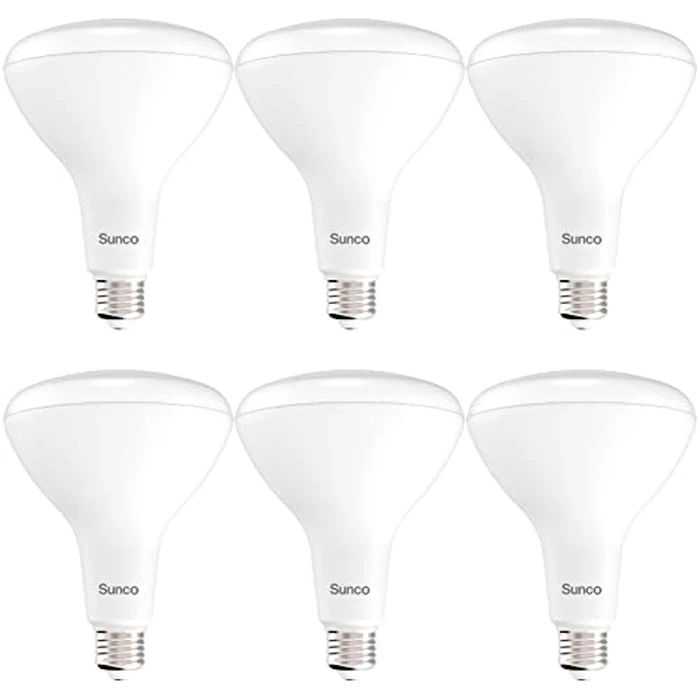 Sunco 6 Pack BR40 LED Light Bulbs, Indoor Flood Lights, Recessed Can Light Bulb, 1400 LM, 17W (100W Equivalent), 5000K Daylight, Dimmable, E26 Base, for Home, Bedroom, Kitchen UL by Sunco Lighting - Used - Acceptable condition - US$28.69