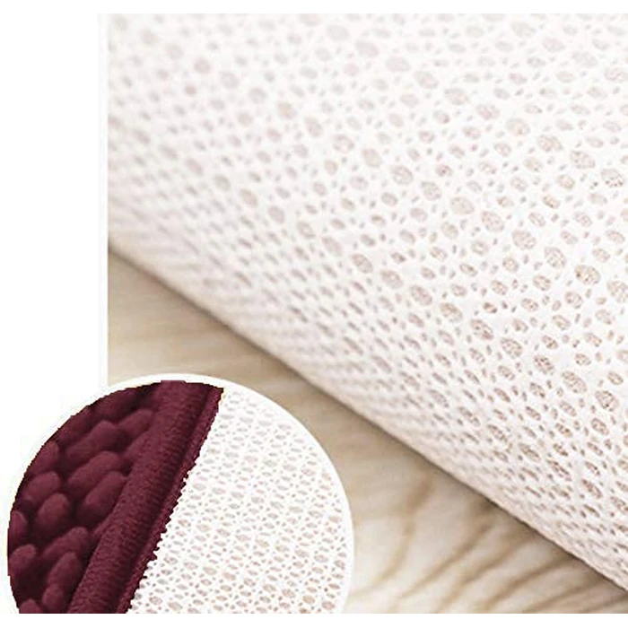 Madeals Bath Rug Set 4 Piece with Toilet Lid Cover Combo, Soft Shaggy Bath Rug Set 3 Piece and U-Shaped Toilet Floor Rug Burgundy by Madeals - Image 6