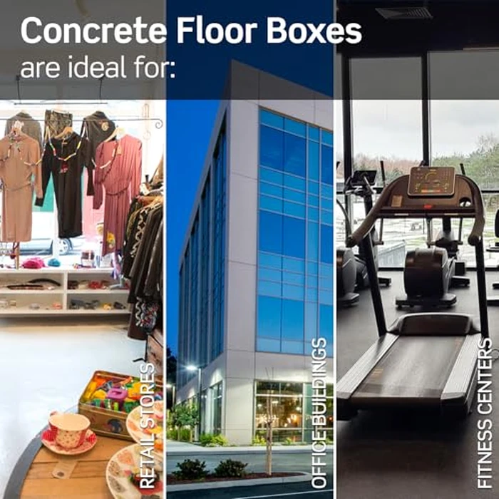 Leviton Concrete Floor Box Black Cover Plate, 2 Decora Flip Lids, FBC2F-E, Black by Leviton - Image 2