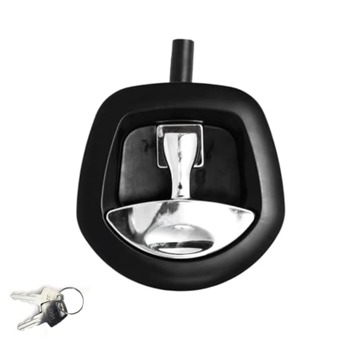 MOYIC Compression Folding T-Handle - Ergonomic Handle - for Whale Tail Lock Sturdy and Durable Metal RV Tail Lock T-Style Locks, Black&Silver by MOYIC - Image 1
