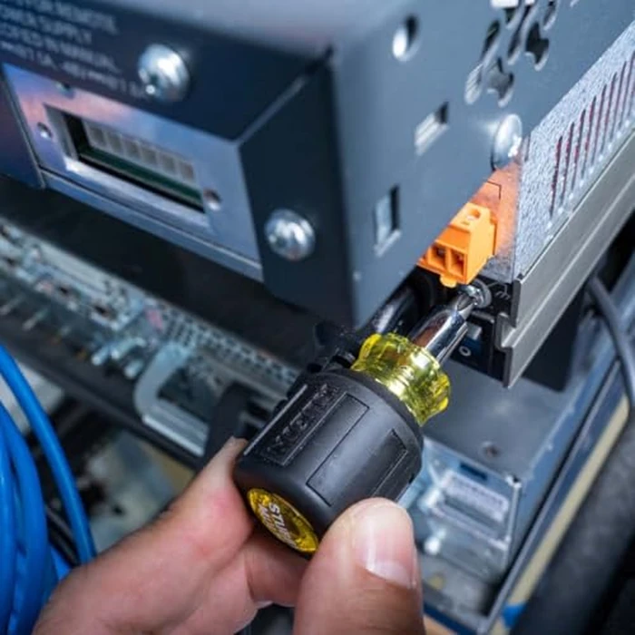 Klein Tools 32561 Multi-Bit Screwdriver/Nut Driver, 6-in-1 Stubby Screwdriver with 2 Phillips, 2 Slotted, 2 Nut Drivers by KLEIN TOOLS - Image 7