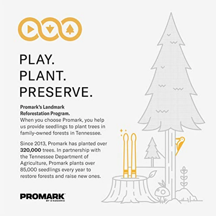 ProMark Hot Rods Drum Sticks - H-Rods Dowel Drumsticks - Quiet, For Small Performances - 5B, .550" Diameter - 16" Length - 1 Pair by ProMark - Image 6